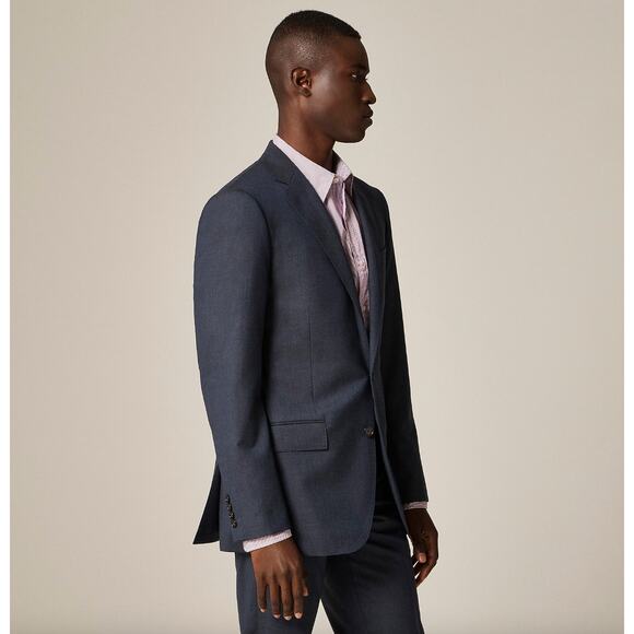 J.Crew Ludlow Slim Fit Suit Jacket Italian Loro Piana Wool Deep Pacific 39R NWT - Picture 2 of 16